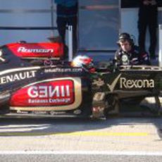 Romain Grosjean ya rueda con el nuevo Lotus E21