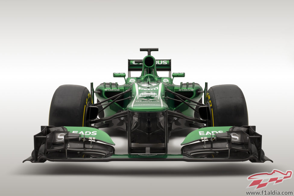 CT03, el monoplaza de Caterham para 2013 en vista frontal