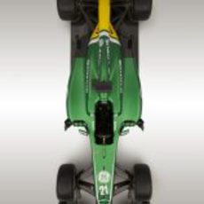 CT03, el monoplaza de Caterham para 2013 en vista superior