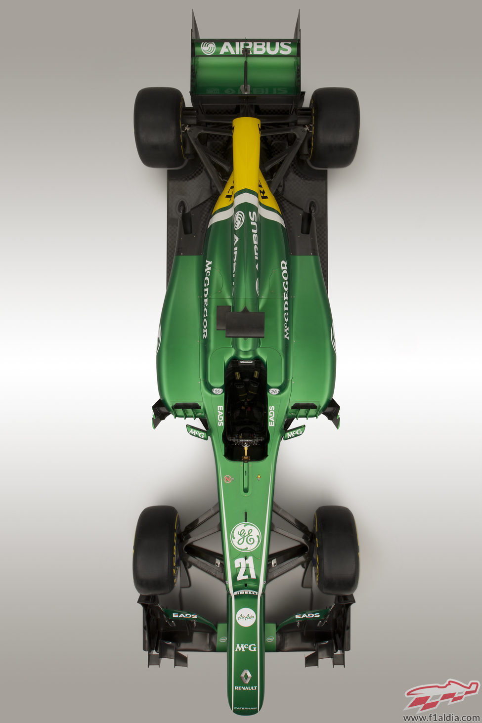 CT03, el monoplaza de Caterham para 2013 en vista superior