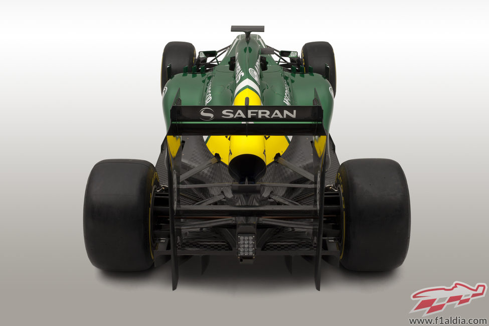 CT03, el monoplaza de Caterham para 2013 en vista trasera