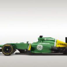 CT03, el monoplaza de Caterham para 2013 en vista lateral