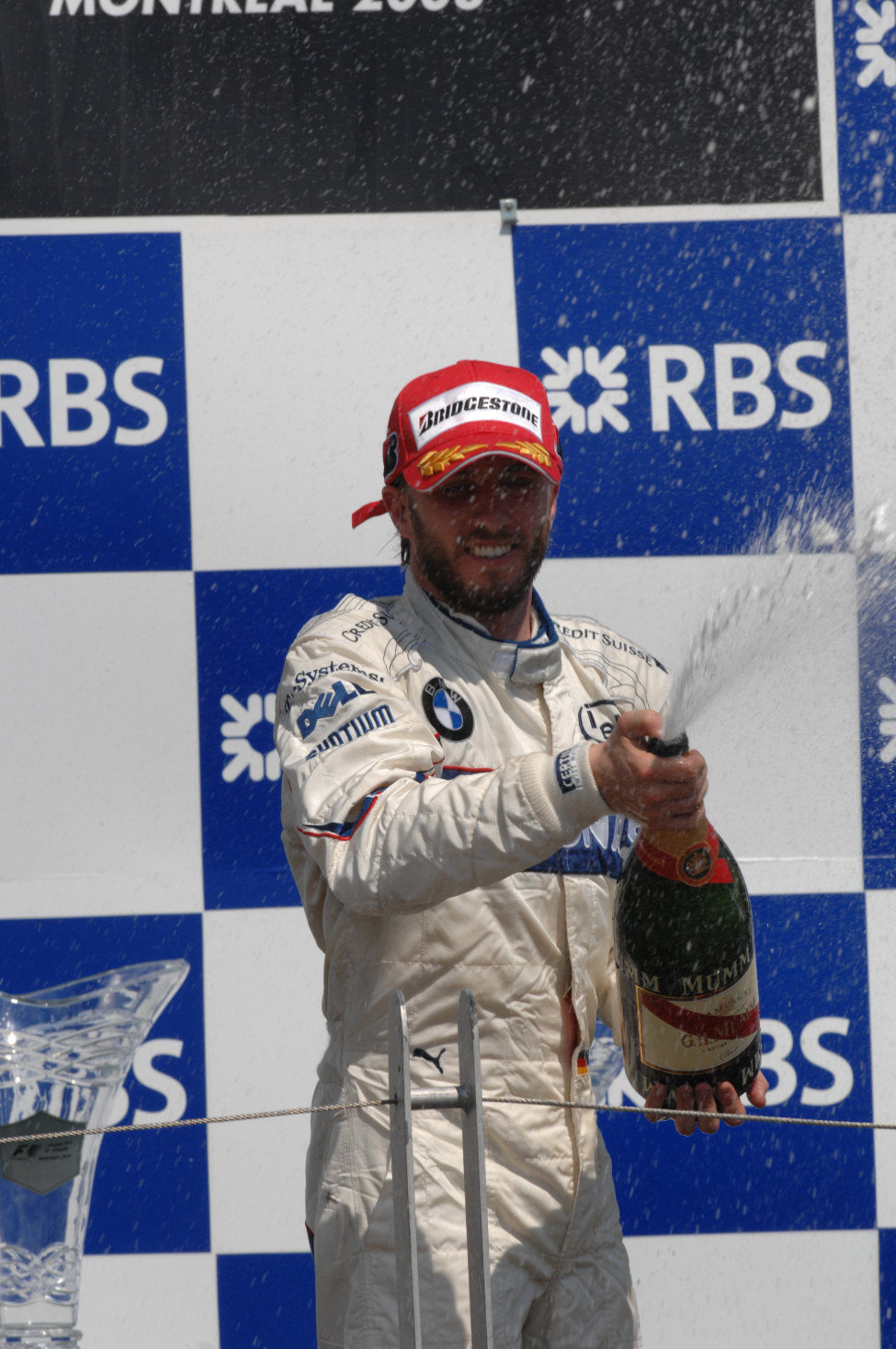 Nick Heidfeld en el podio de Canadá