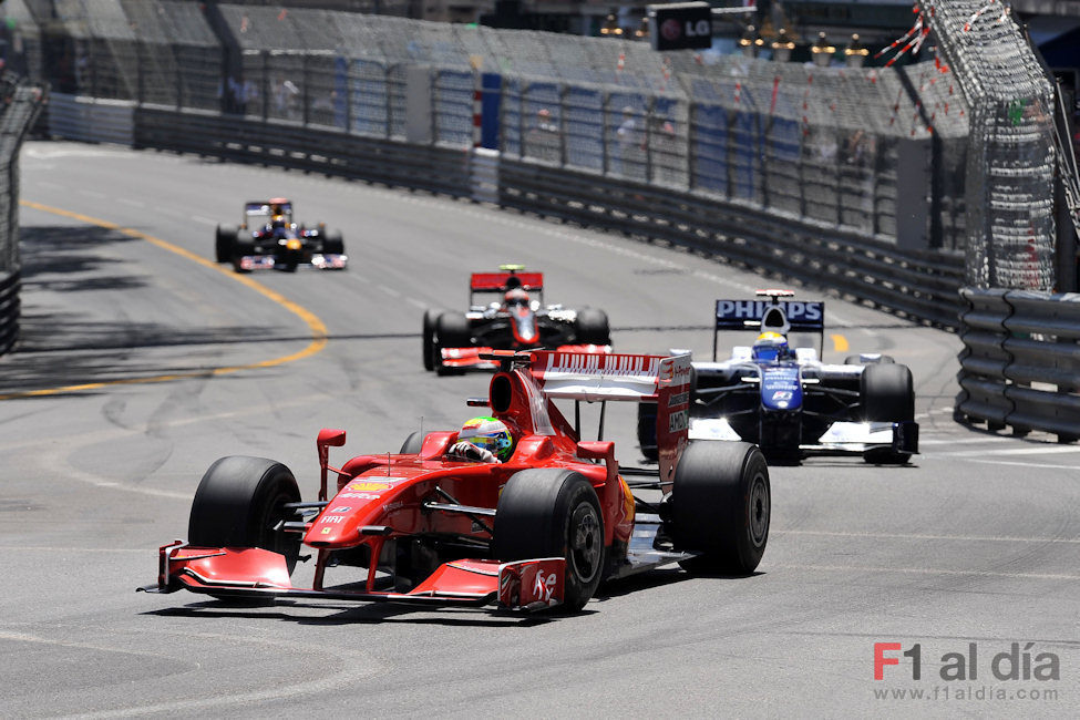 Massa durante la carrera de Mónaco