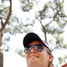 Rosberg llega al circuito