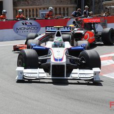 Heidfeld y Hamilton