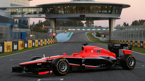 El Marussia MR02 de 2013 fue presentado en el Circuito de Jerez