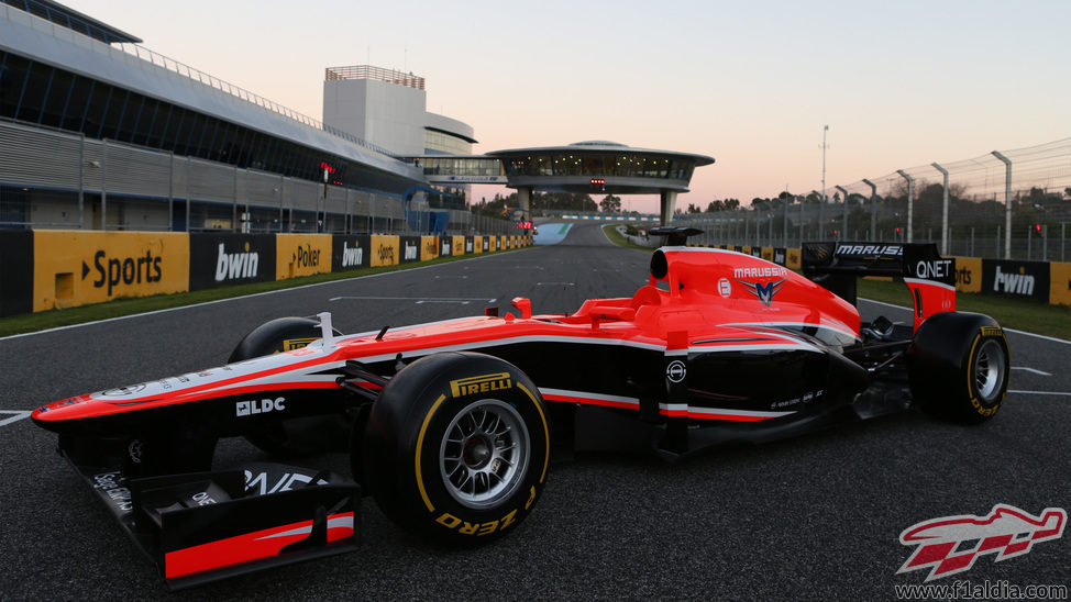 Marussia MR02, presentado en Jerez antes de los primeros test