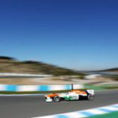 Paul di Resta, el único piloto de Force India, en Jerez