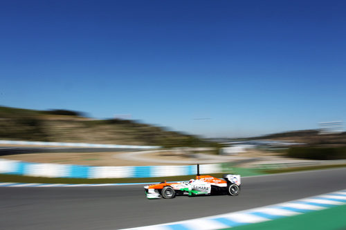 Paul di Resta, el único piloto de Force India, en Jerez