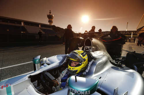 Nico Rosberg en el estreno del Mercedes W04