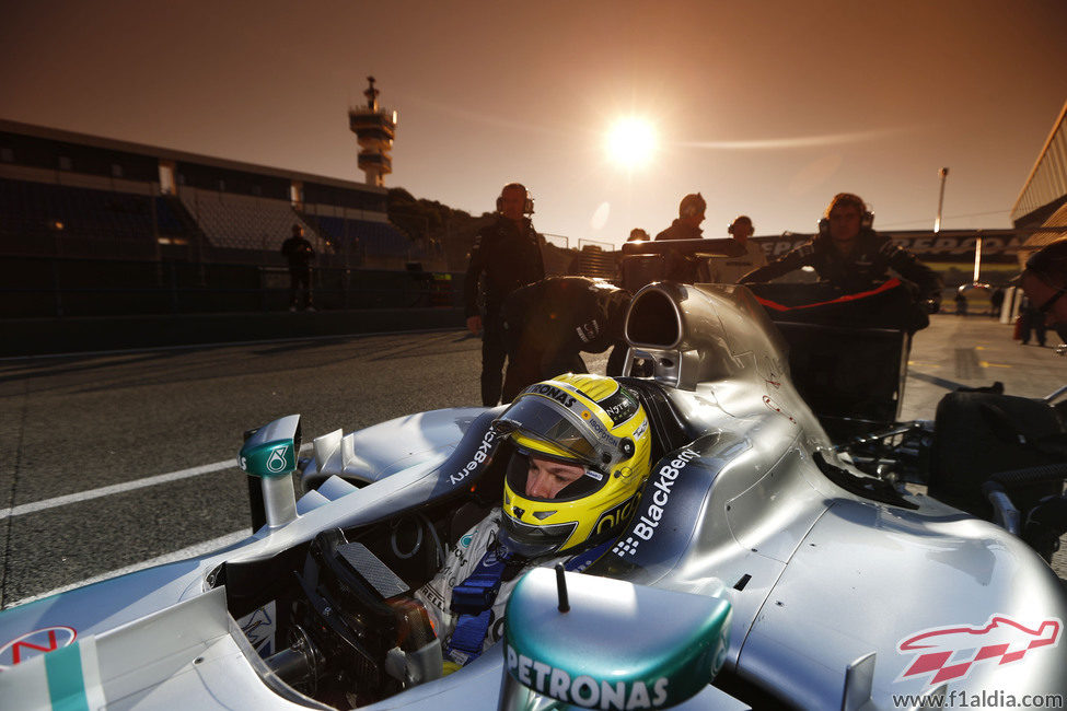 Nico Rosberg en el estreno del Mercedes W04