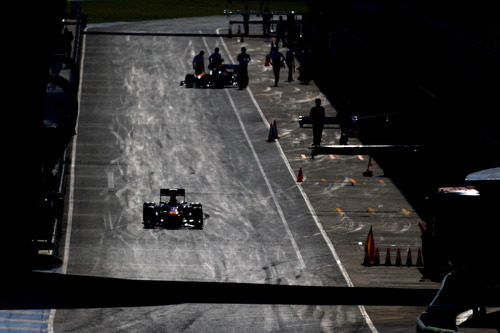 Mucha acción en pista