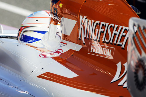 Paul di Resta en el pitlane de Jerez