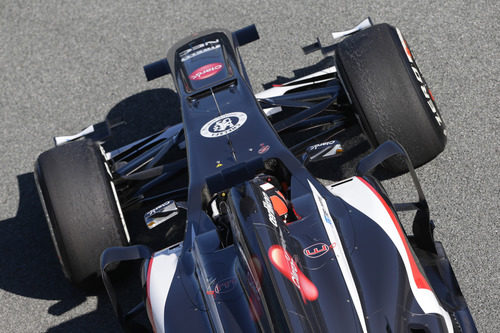 Nico Hülkenberg con el C32 en Jerez