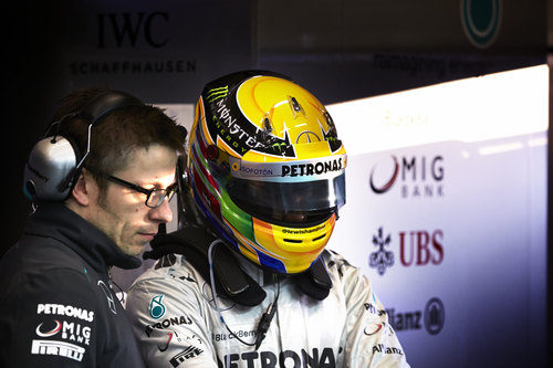 Lewis Hamilton con Peter Bonnington