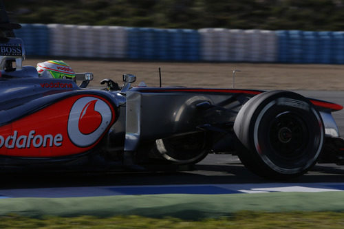Plano corto de Sergio Pérez en Jerez