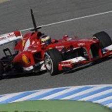 Pedro de la Rosa con Ferrari en Jerez