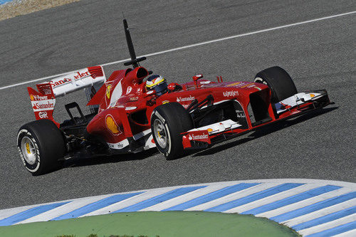 Pedro de la Rosa con Ferrari en Jerez