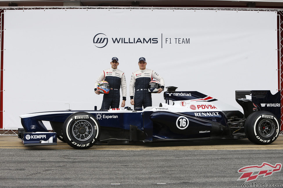 El Williams FW35, Pastor Maldonado y Valtteri Bottas