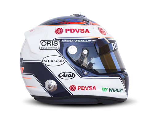 Otra vista lateral del casco de Valtteri Bottas