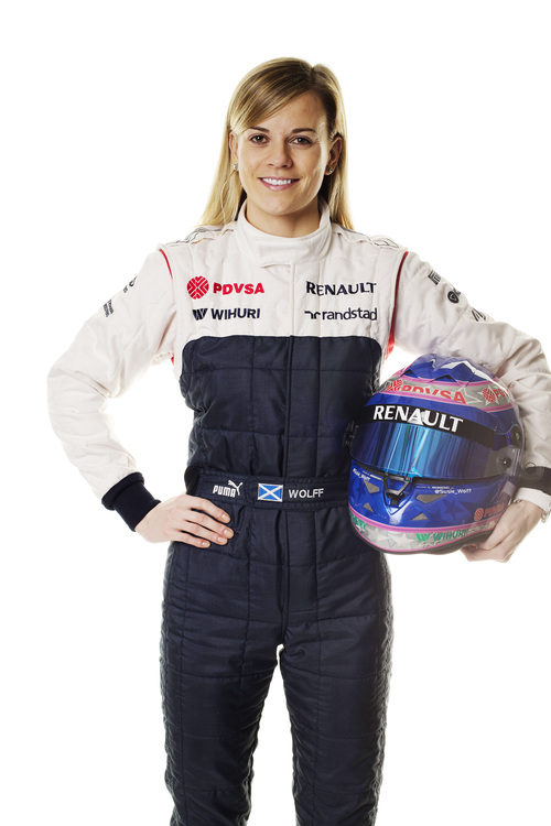 Susie Wolff se enfunda el nuevo mono del equipo Williams