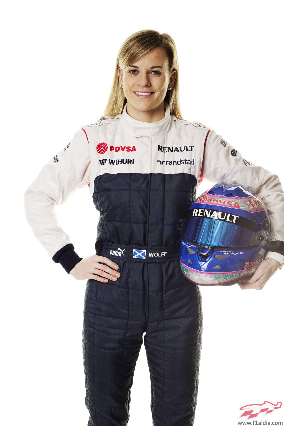 Susie Wolff se enfunda el nuevo mono del equipo Williams