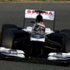 Pastor Maldonado al volante del FW35 en Barcelona