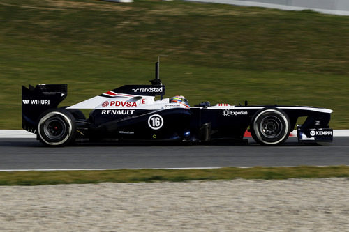 Lateral del Williams FW35 de Pastor Maldonado