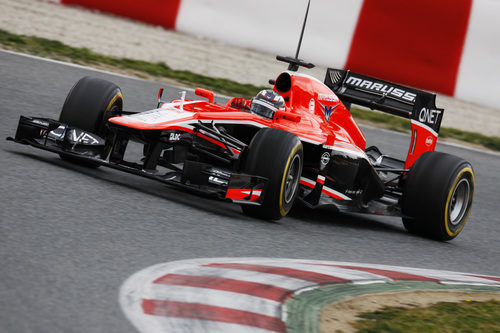 Max Chilton rueda en Montmeló