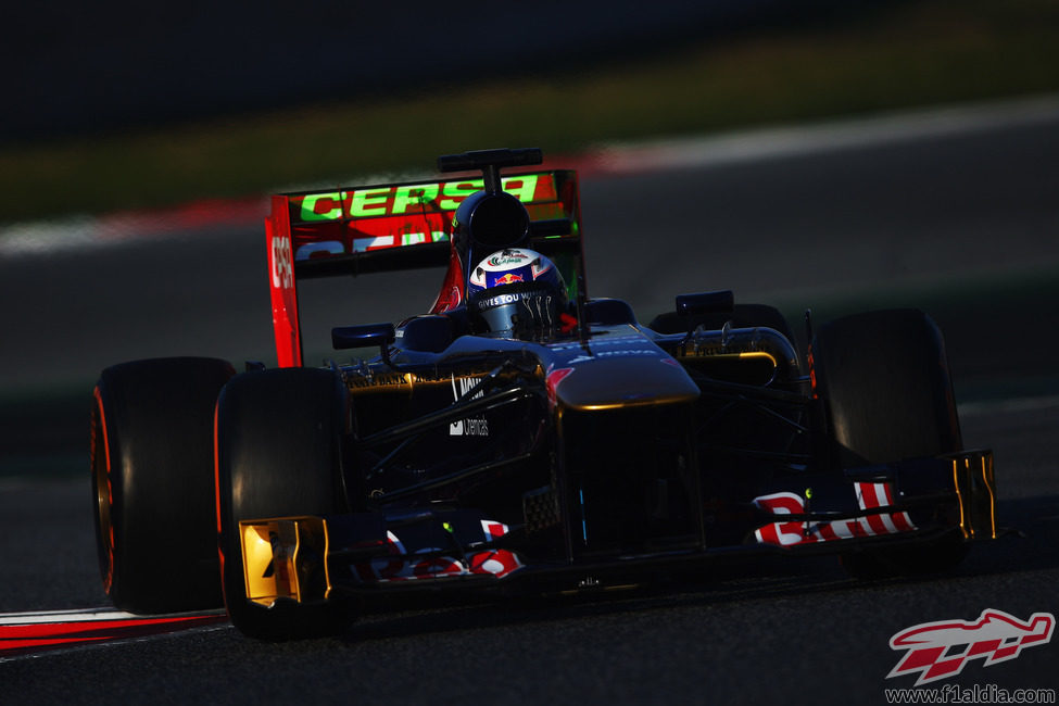 Parafina en el alerón trasero de Toro Rosso