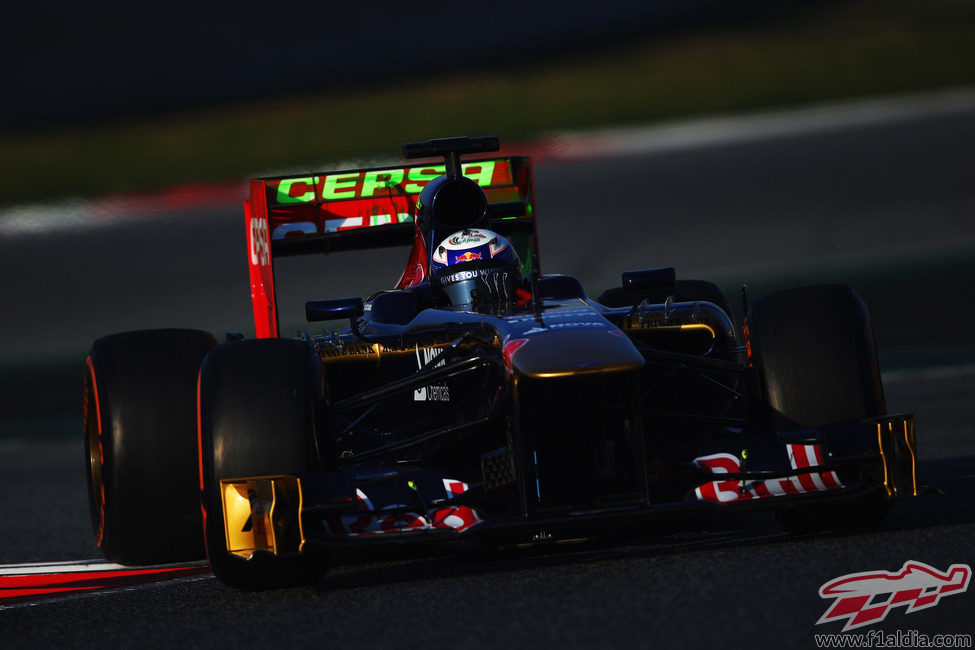 Parafina en el alerón trasero de Toro Rosso