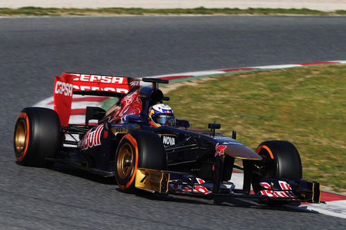 Daniel Ricciardo en el primer sector de Montmeló