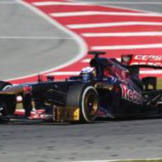 Muchas virutas de goma en Montmeló