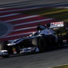 Valtteri Bottas con el FW35 en el último sector