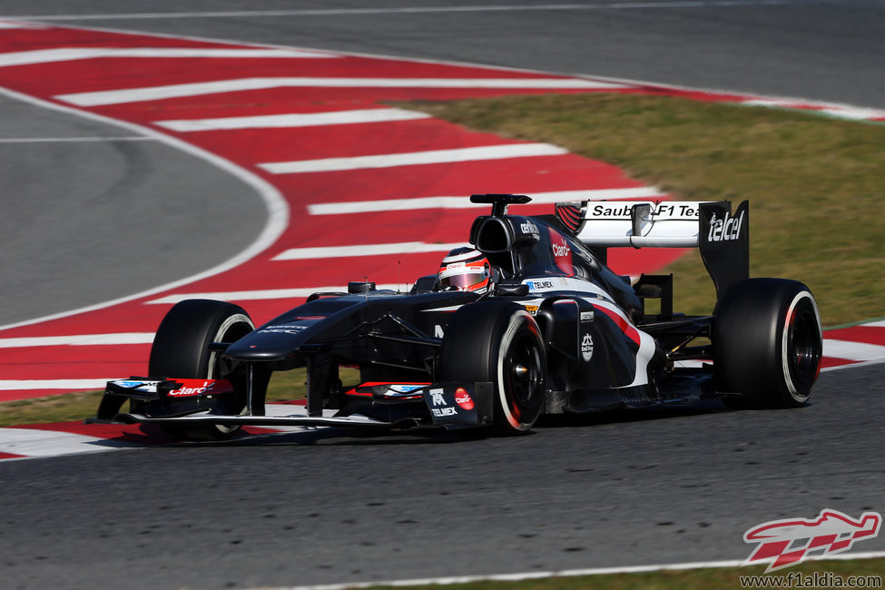 El Sauber C32, a pista