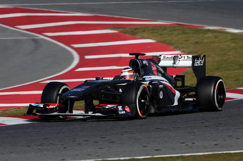 El Sauber C32, a pista