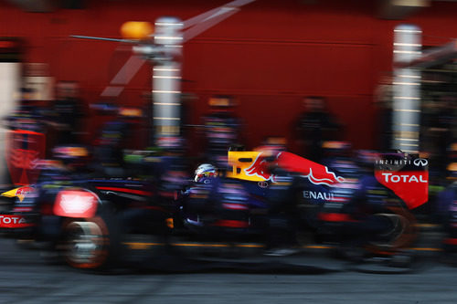 Cambio de neumáticos de Sebastian Vettel
