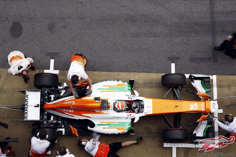 Adrian Sutil en el pitlane