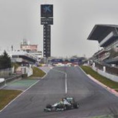 Nico Rosberg rodando en Montmeló