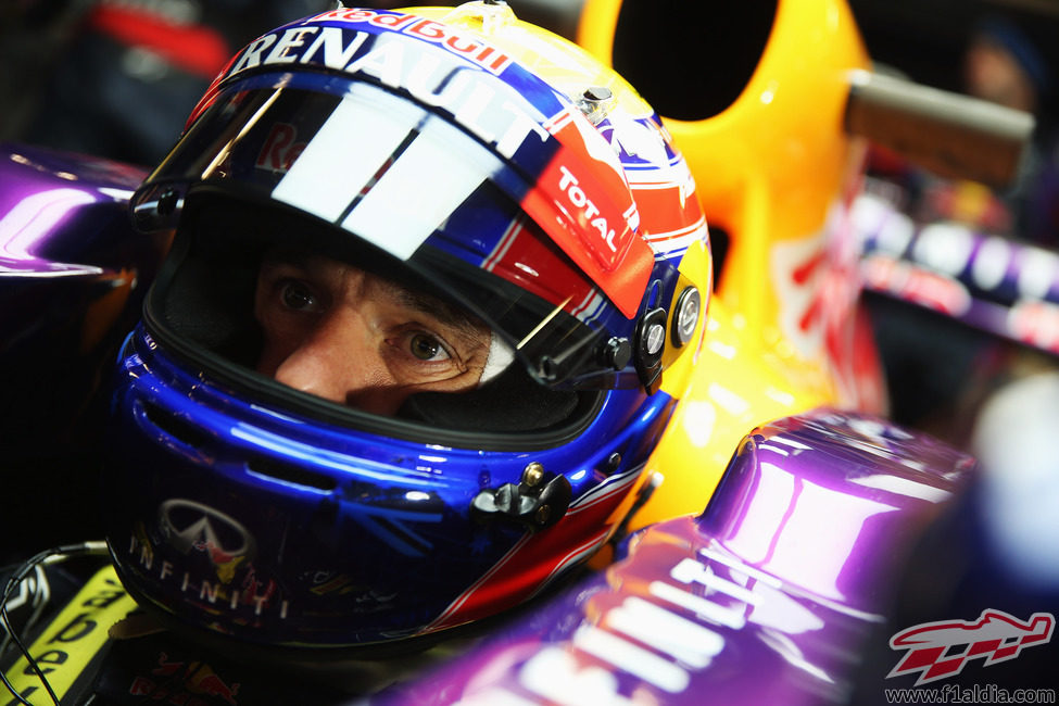 Primer plano de Mark Webber