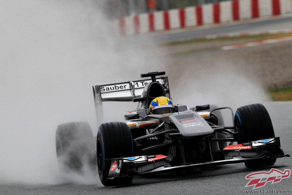 El Sauber C32 pilotado por Esteban Gutiérrez