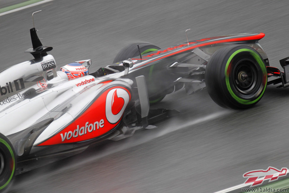 Jenson Button rodando en pretemporada