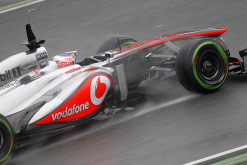 Jenson Button rodando en pretemporada