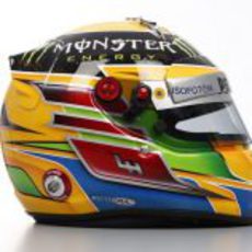 Lateral del casco de Lewis Hamilton