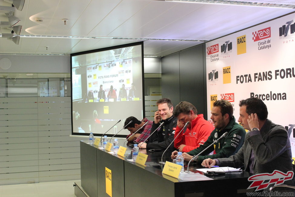 Jaime Alguersuari, James Allison, Graeme Lowdon, Giedo van der Garde y Francesc Latorre