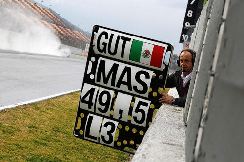 Pizarra para Esteban Gutiérrez en el Circuit de Catalunya