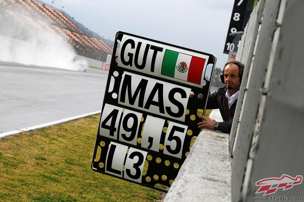 Pizarra para Esteban Gutiérrez en el Circuit de Catalunya