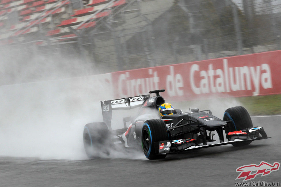 Condiciones complicadas para Esteban Gutiérrez en Barcelona