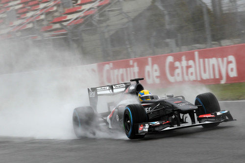 Condiciones complicadas para Esteban Gutiérrez en Barcelona